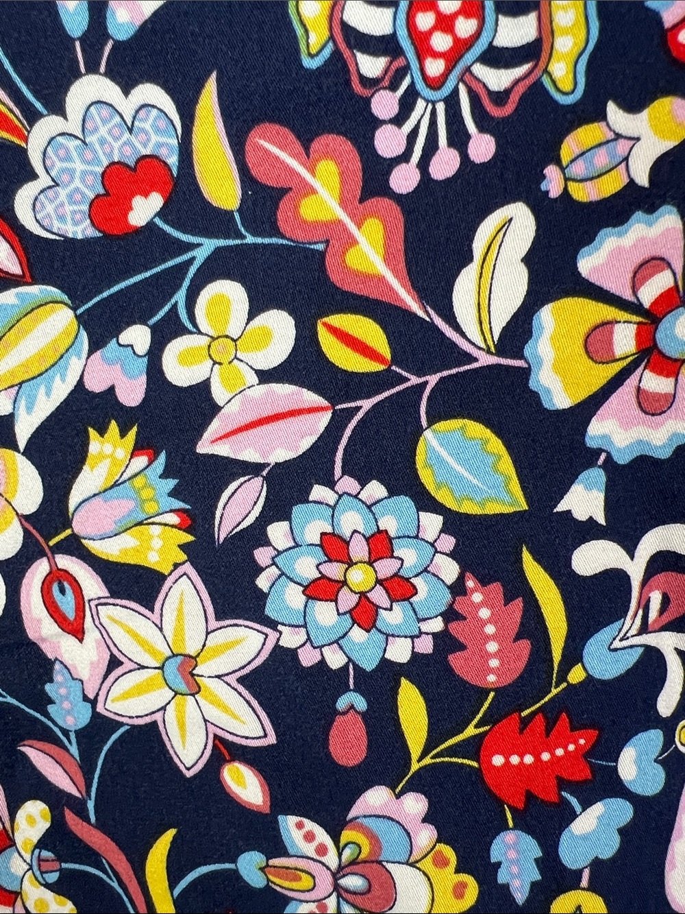 Boden Cecelia Navy Blue Floral Jumper Romper with Red Tassels 6 - Picture 11 of 15